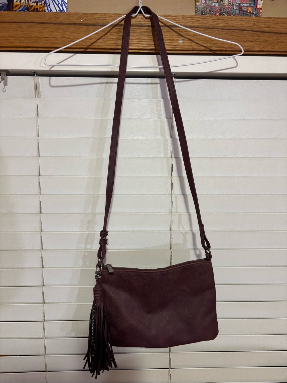 Express Maroon Cross Body Purse
